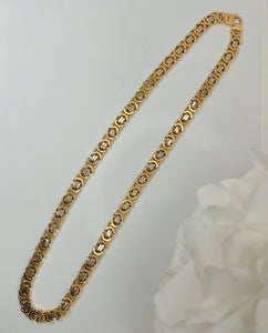 18Karat 2 tone 24" heavy solid gold chain - previously loved