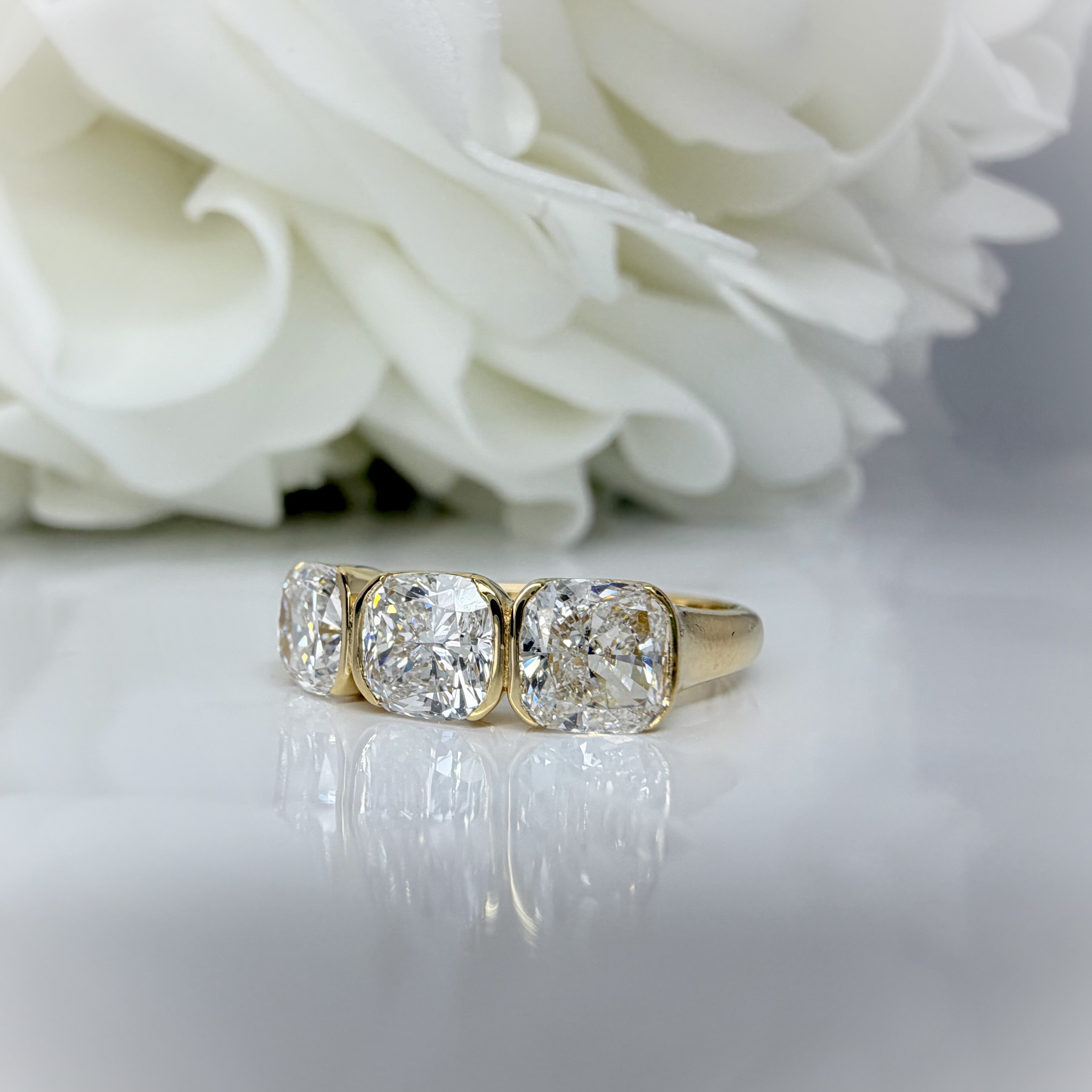 1.80CTW Custom Made Lab Grown Cushion Cut Anniversary Band|Size 6.5