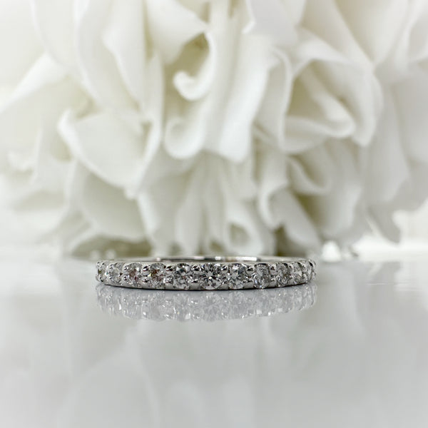 0.33 Carat Total Weight Natural Diamond Band | 14K White Gold