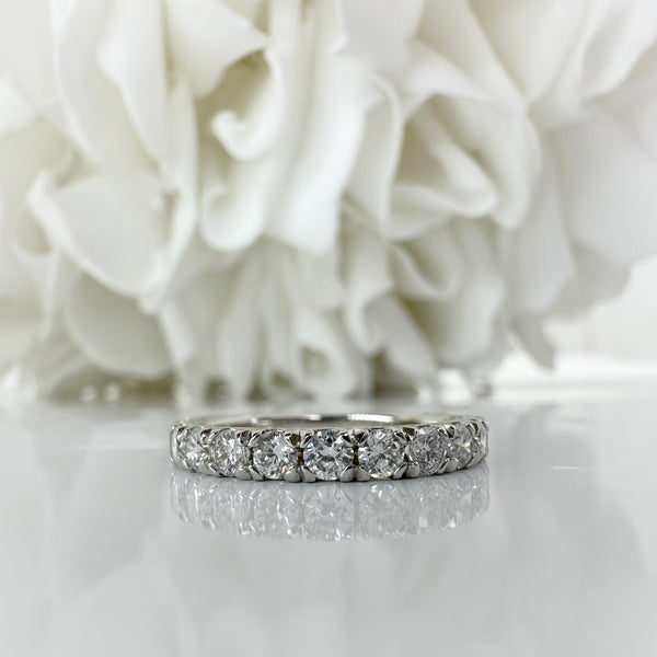 0.744 Total Carat Weight Lab Grown Diamond Anniversary Band | 14K White Gold