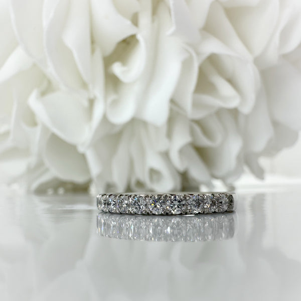 0.40 Total Carat Weight 9 Stone Lab Grown Diamond Band | 14K White Gold