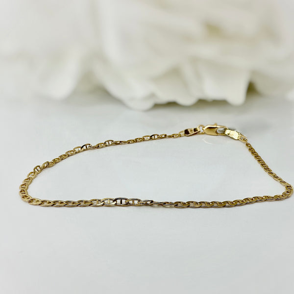 Anchor Chain Bracelet | 10K Yellow Gold