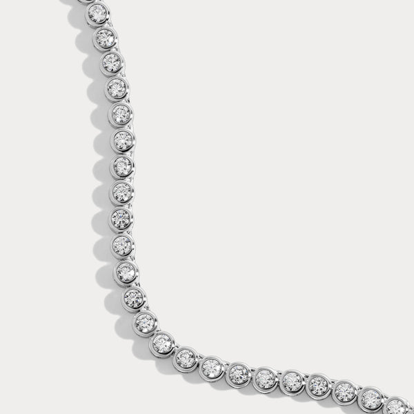 Lili Claspe Reese Tennis Necklace Short | Silver Plated
