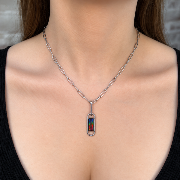 Korite Unity Collection Ammolite Necklace | Sterling Silver