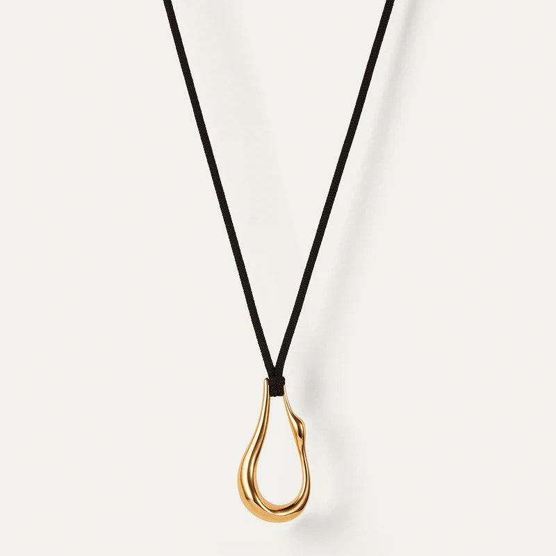Jenny Bird Egret Rope Necklace | Gold Plated