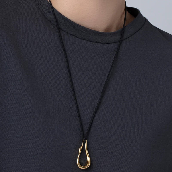 Jenny Bird Egret Rope Necklace | Gold Plated