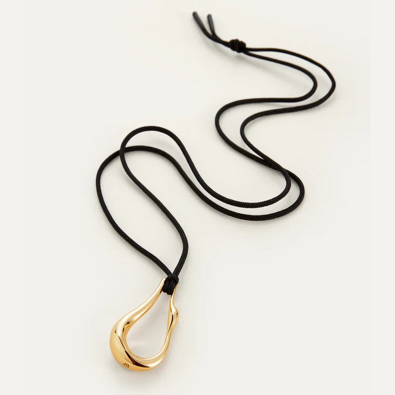 Jenny Bird Egret Rope Necklace | Gold Plated