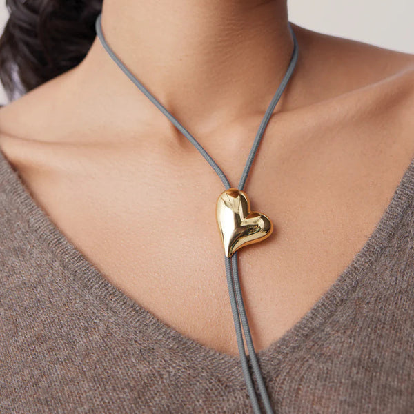 Jenny Bird Art Heart Bolo Tie | Gold Plated