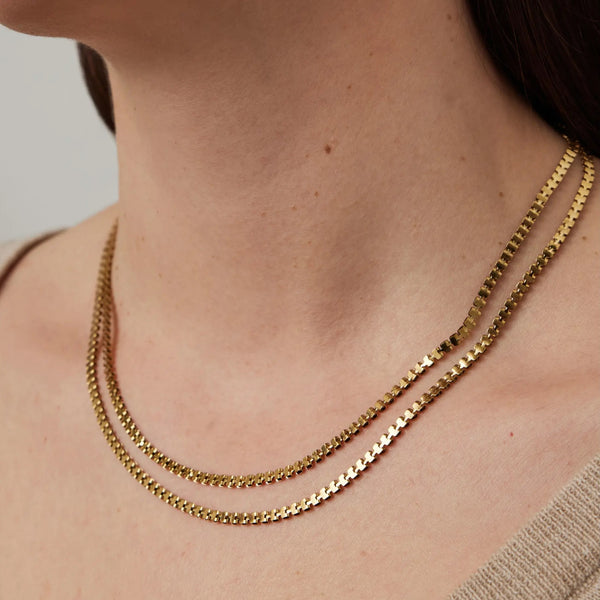 Jenny Bird Double Amalfi Chain Necklace | Gold Plated