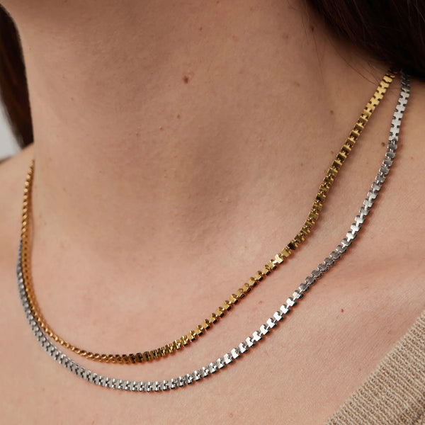 Jenny Bird Double Amalfi Chain Necklace | Two Tone