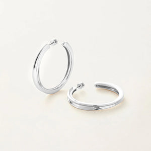 Jenny Bird Slim Doune Hoops (Silver)