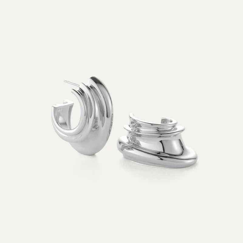 Jenny Bird Leona Hoop Earrings | Silver