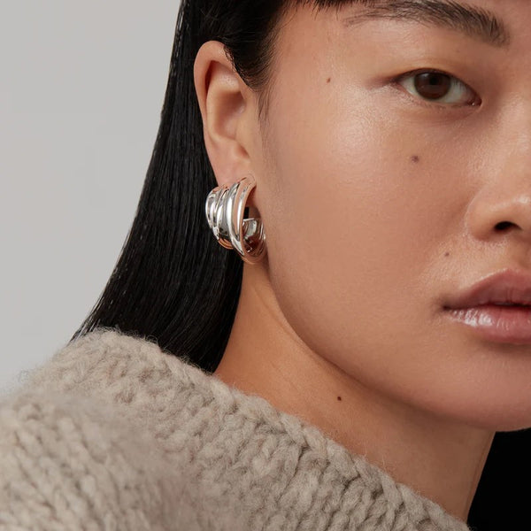 Jenny Bird Leona Hoop Earrings | Silver
