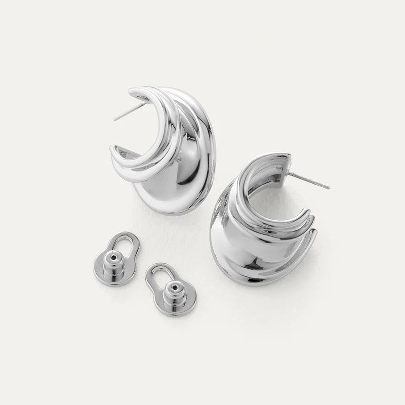 Jenny Bird Leona Hoop Earrings | Silver