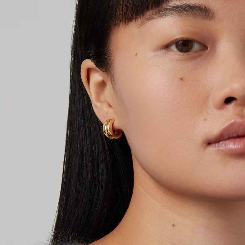 Jenny Bird Mini Lennon Hoop Earrings | Gold Plated