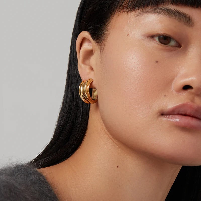 Jenny Bird Lennon Hoop Earrings | Gold Plated
