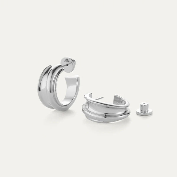 Jenny Bird Lennon Hoop Earrings | Silver