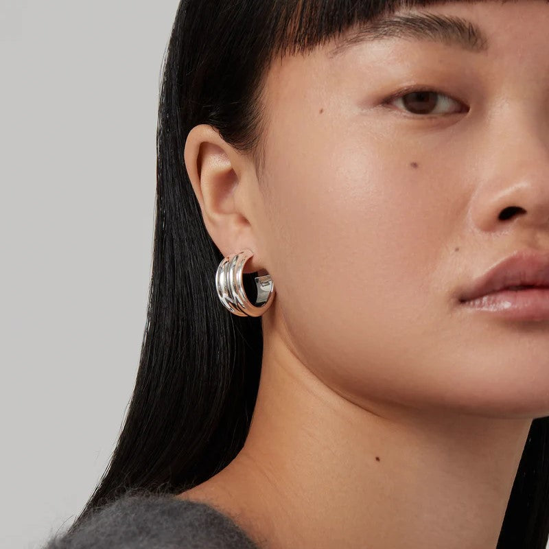 Jenny Bird Lennon Hoop Earrings | Silver