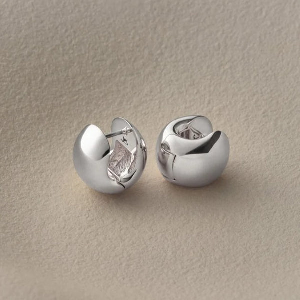 Jenny Bird Mini Gemma Hoop Earrings | Silver Plated