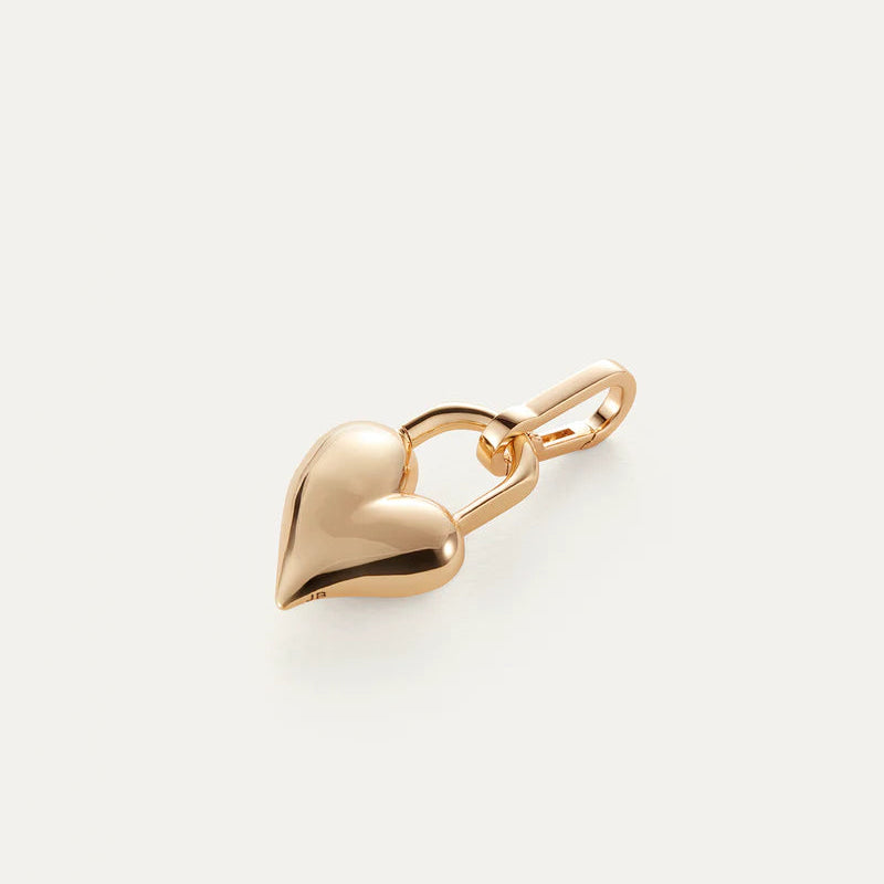Jenny Bird Padlock Heart Charm | Gold Plated