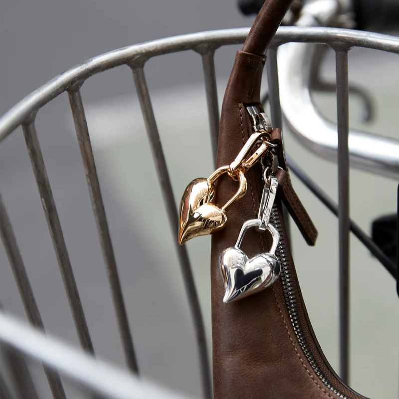 Jenny Bird Padlock Heart Charm | Gold Plated