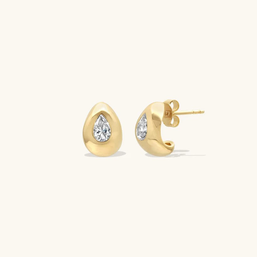 Leah Alexandra Perfect Puff Earrings | Gold Vermeil