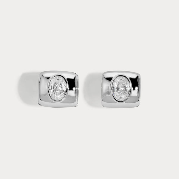 Lili Claspe Lustre Hoops | Silver Plated