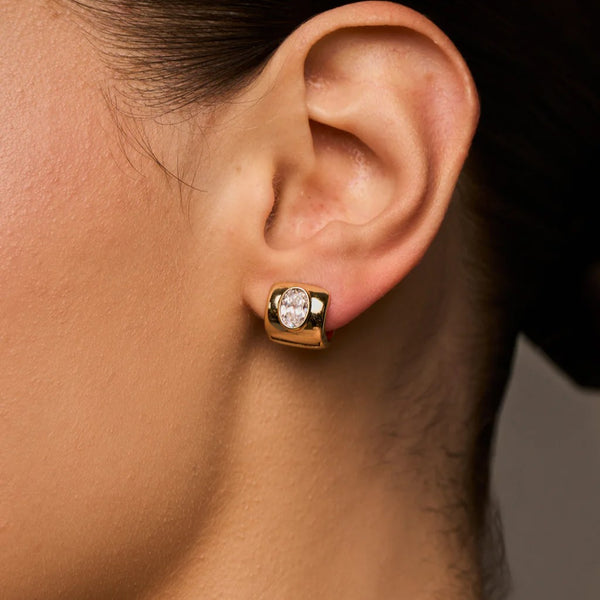 Lili Claspe Lustre Hoops | Gold Plated
