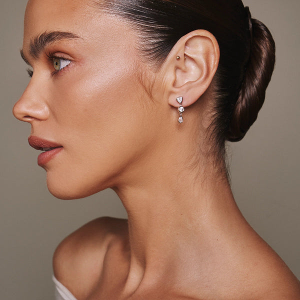 Lili Claspe Eraz Studs | Silver Plated
