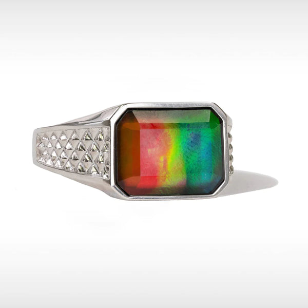 Korite Lunar Collection Ammolite Ring | Sterling Silver