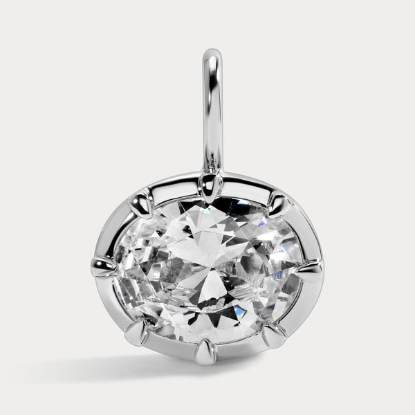 Lili Claspe Mara Oval Charm | Silver Plated