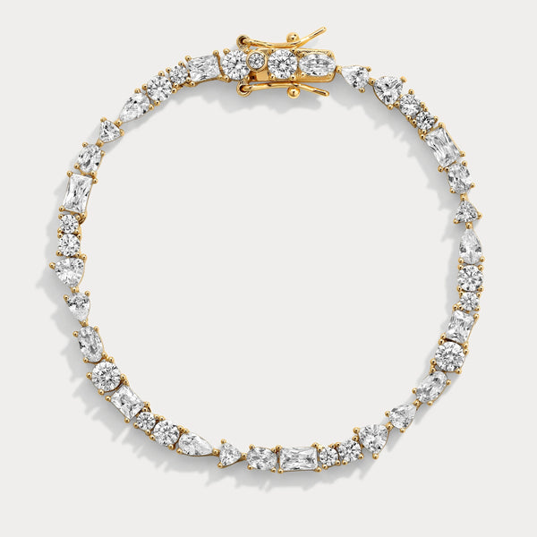 Lili Claspe Mavis Tennis Bracelet | Gold Plated