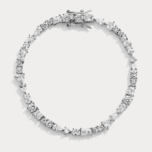 Lili Claspe Mavis Tennis Bracelet | Silver Plated