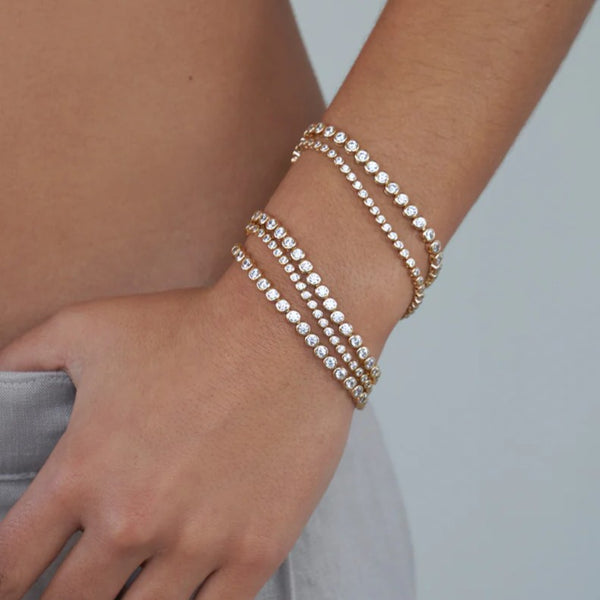 Lili Claspe Mini Reese Tennis Bracelet | Silver Plated