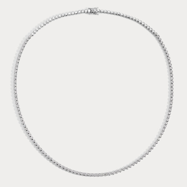 Lili Claspe Mini Reese Tennis Necklace | Silver Plated