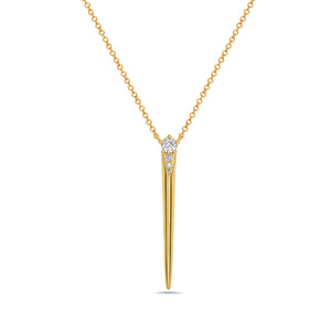 Bassali of New York 14ky Long diamond pendulum necklace