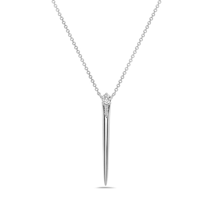 Bassali of New York 14kw diamond pedulum necklace