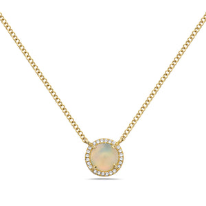 Bassali of New York Opal and diamond necklace