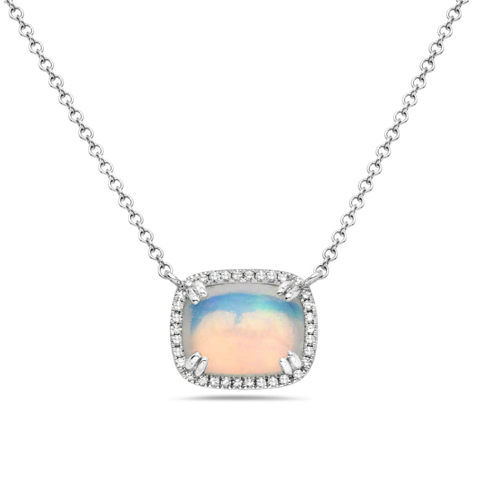 Bassali o fNew York -1.12c opal and diamond necklace