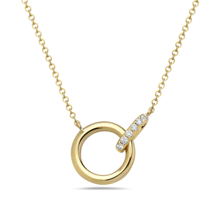 Bassali of New York- 14ky inter linked circle necklace