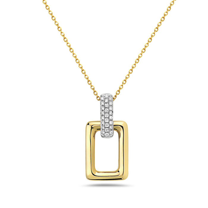Bassali of New York-Rectangular diamond necklace