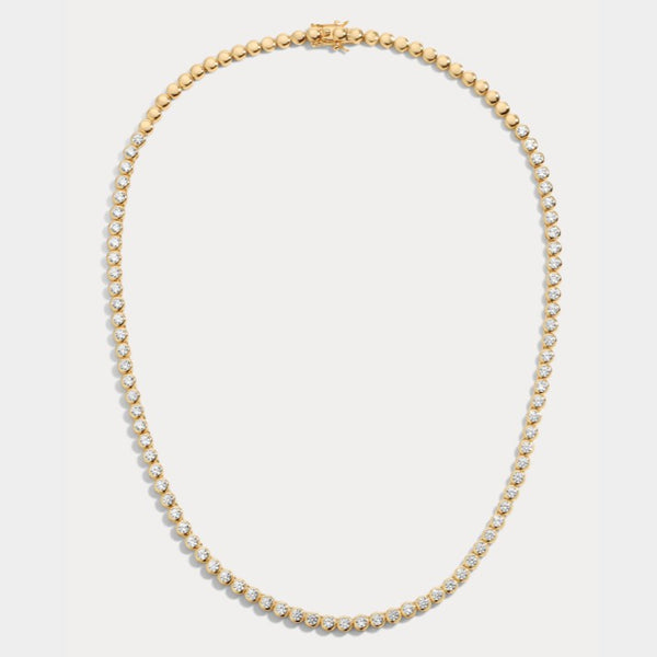 Lili Claspe Reese Tennis Necklace | Gold Plated