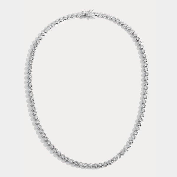 Lili Claspe Reese Tennis Necklace | Silver Plated