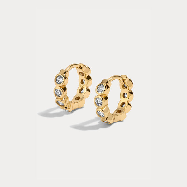 Lili Claspe Reese Hoop Huggies | Gold Plated