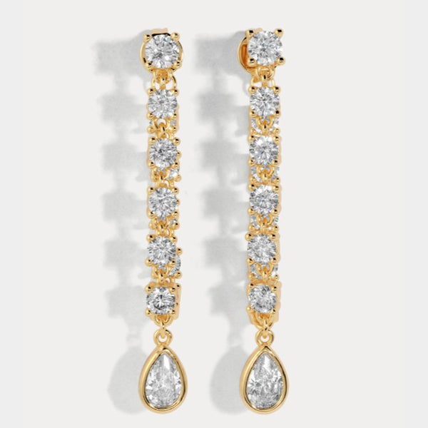 Lili Claspe Stephie Bezel Earrings | Gold Plated