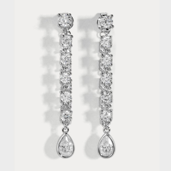 Lili Claspe Stephie Bezel Earrings | Silver Plated