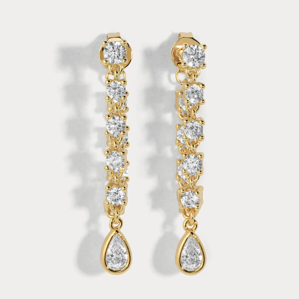 Lili Claspe Small Stephie Bezel Earrings | Gold Plated