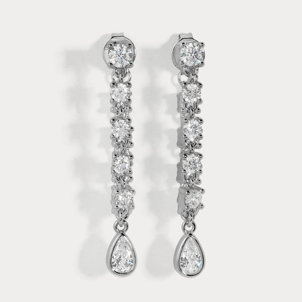 Lili Claspe Small Stephie Bezel Earrings | Silver Plated