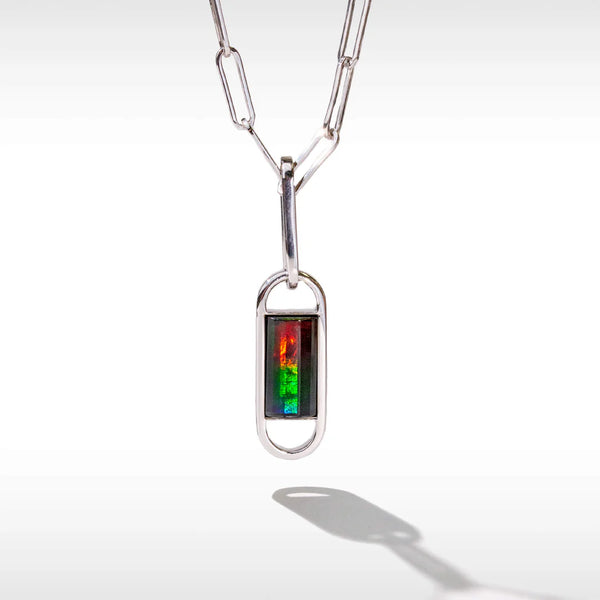 Korite Unity Collection Ammolite Necklace | Sterling Silver