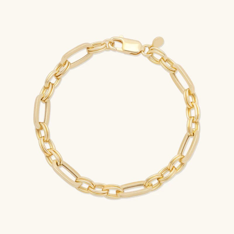Leah Alexandra Trombone Bracelet | Gold Vermeil
